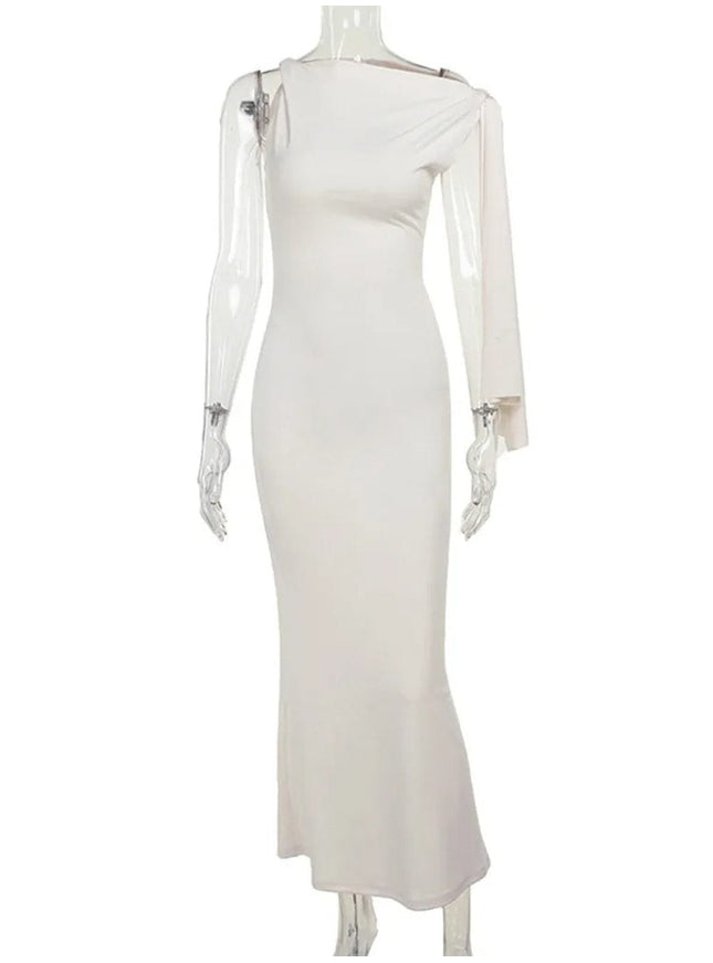 Ella Off Shoulder Bodycon Maxi Dress - Fashion Pov