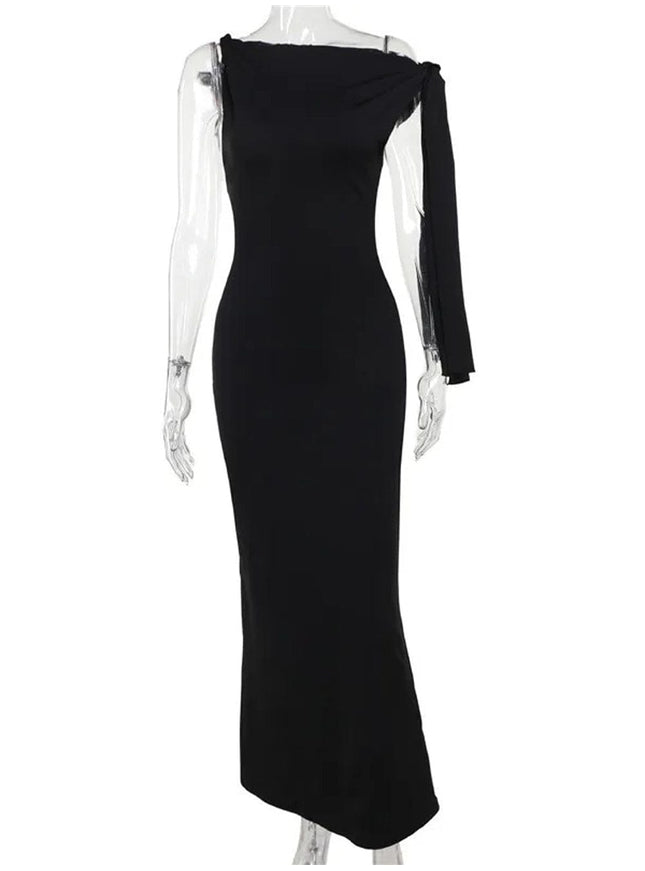 Ella Off Shoulder Bodycon Maxi Dress - Fashion Pov