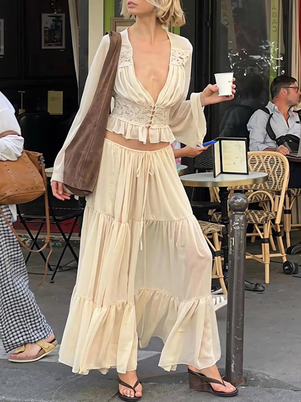 Elodie Boho Tiered Skirt Set - Fashion Pov