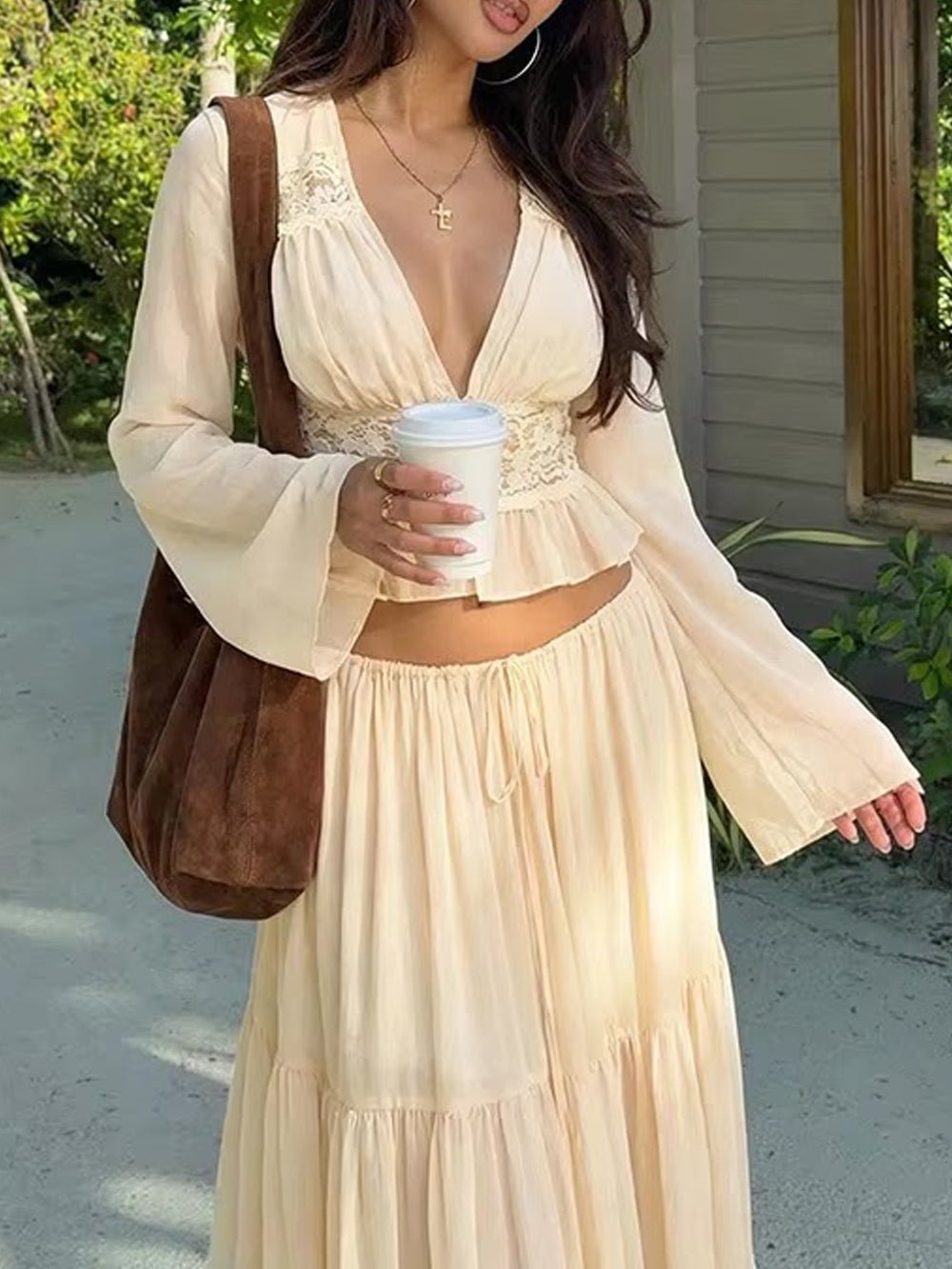 Elodie Boho Tiered Skirt Set - Fashion Pov