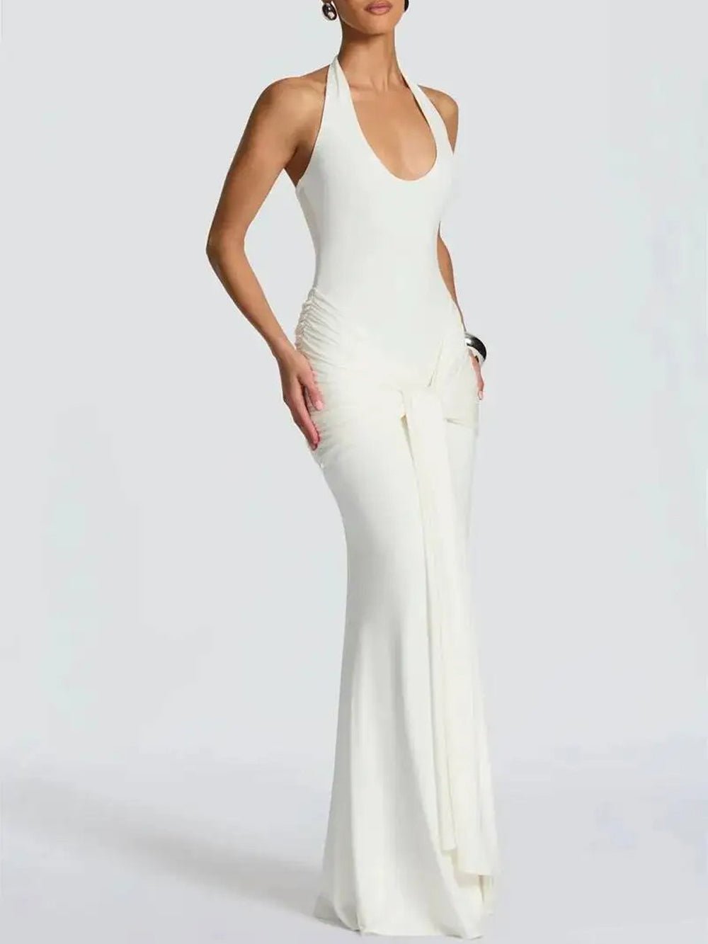 Elodie Halter Cutout Maxi Dress - Fashion Pov