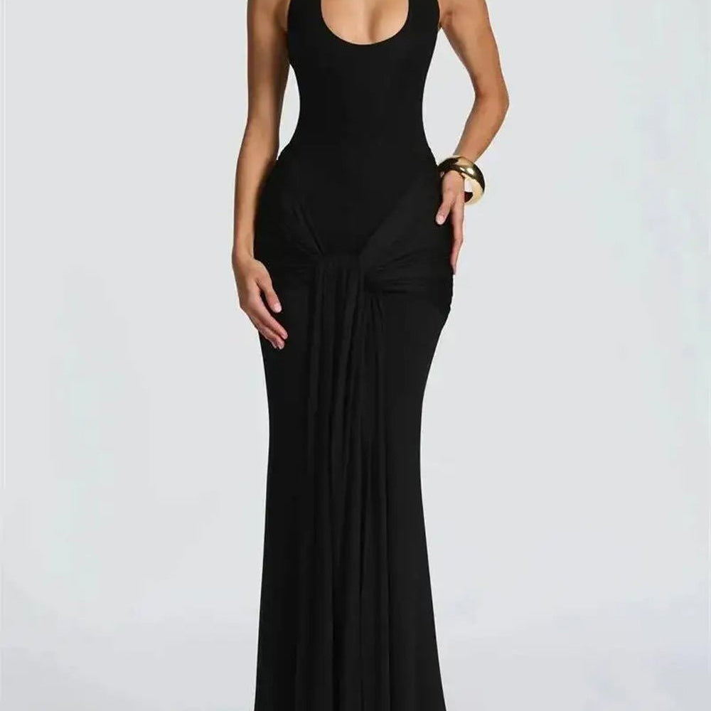 Elodie Halter Cutout Maxi Dress - Fashion Pov
