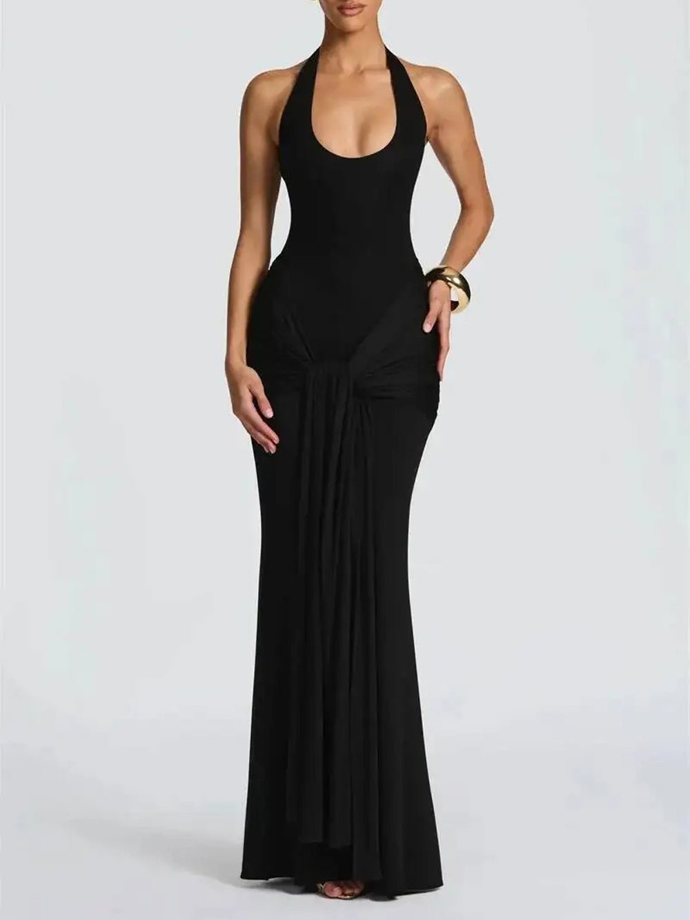 Elodie Halter Cutout Maxi Dress - Fashion Pov