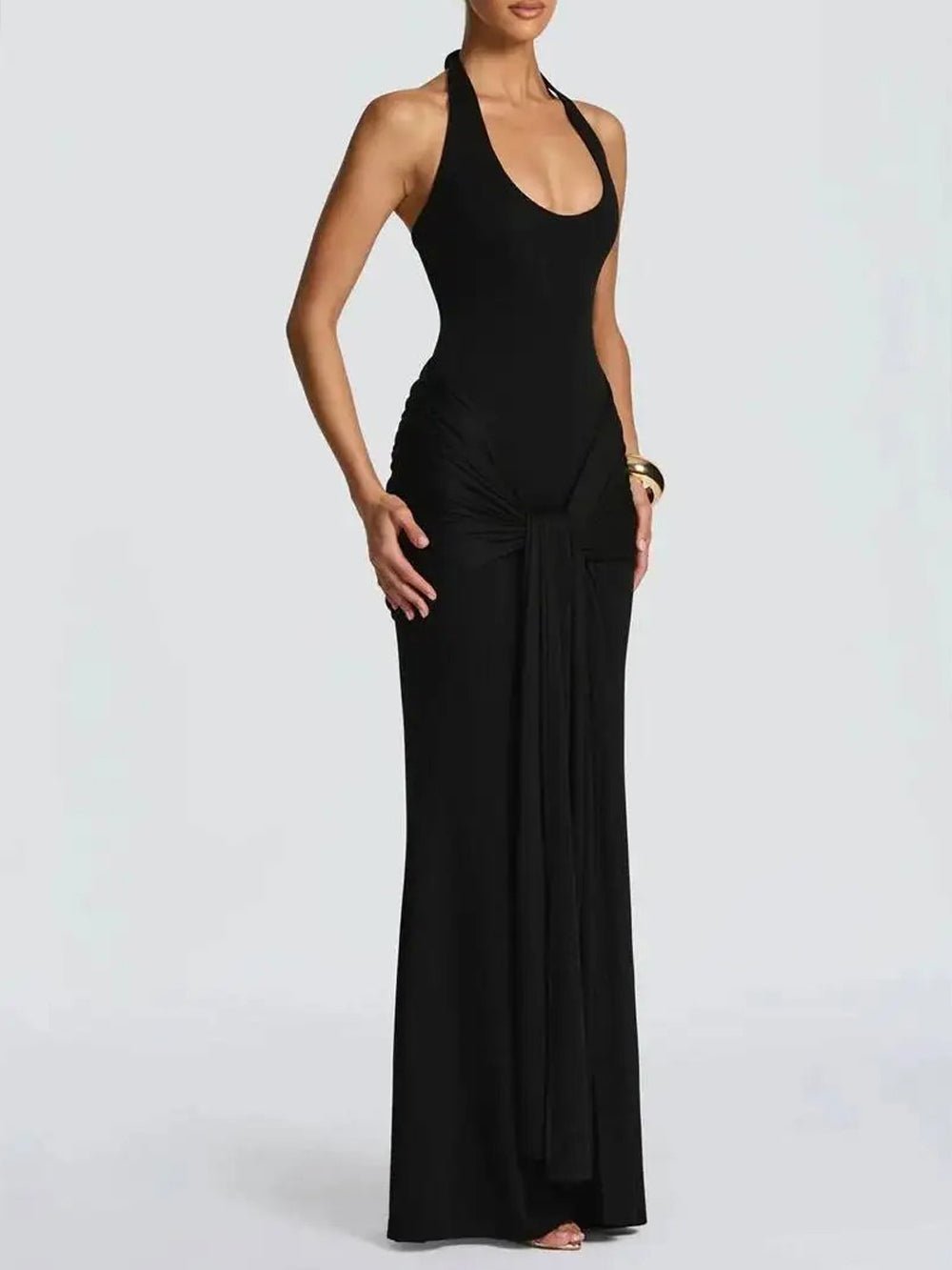 Elodie Halter Cutout Maxi Dress - Fashion Pov