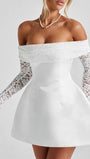 Elodie Off Shoulder Lace Mini Dress - Fashion Pov