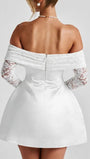 Elodie Off Shoulder Lace Mini Dress - Fashion Pov