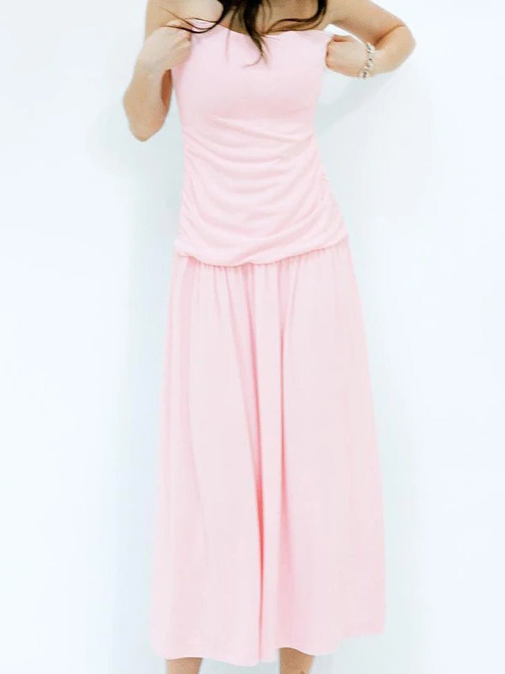 Elodie Off Shoulder Midi Dress - Fashion Pov