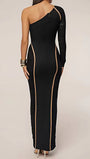 Elodie One Shoulder Ruched Maxi Dress - Fashion Pov