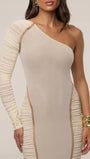 Elodie One Shoulder Ruched Maxi Dress - Fashion Pov