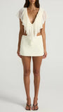 Elodie Ruffle Cutout Mini Dress - Fashion Pov