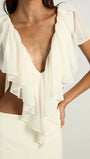 Elodie Ruffle Cutout Mini Dress - Fashion Pov