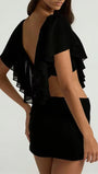 Elodie Ruffle Cutout Mini Dress - Fashion Pov