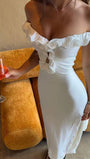 Elodie Ruffle Off Shoulder Midi Dress - Fashion Pov