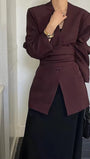 Elodie Scarf Detail Tailored Blazer - Fashion Pov