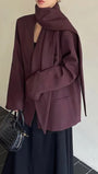 Elodie Scarf Detail Tailored Blazer - Fashion Pov