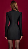 Elodie Sculpted Button Blazer Mini Dress - Fashion Pov