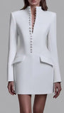 Elodie Sculpted Button Blazer Mini Dress - Fashion Pov