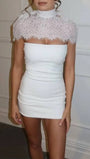 Eloise Lace Yoke Mini Dress - Fashion Pov
