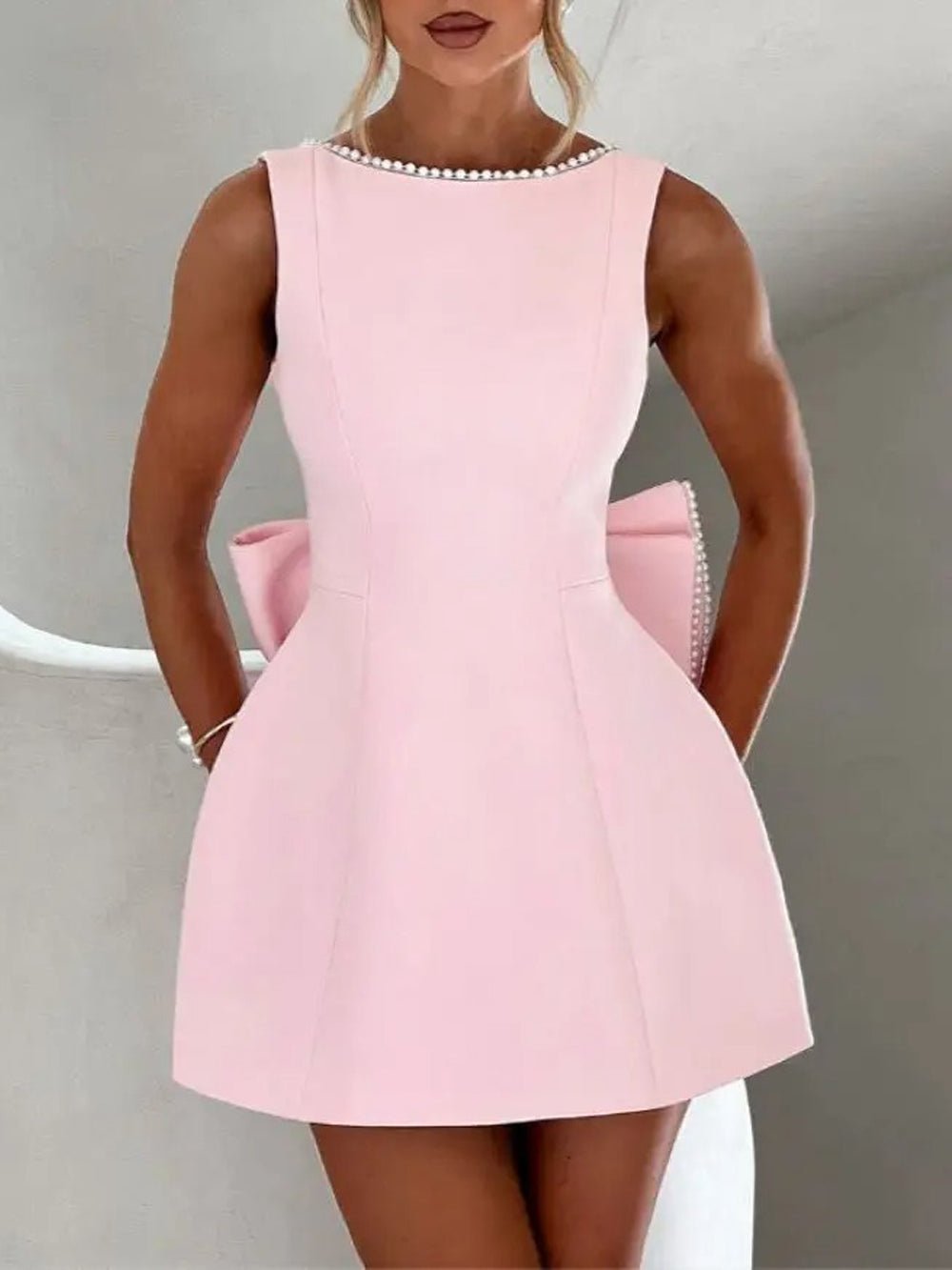 Elsie Sleeveless Mini Dress Pink / S