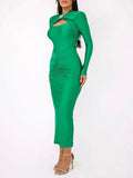 Emerson Hollow Out Long Sleeve Maxi Dress - Fashion Pov