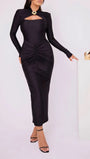 Emerson Hollow Out Long Sleeve Maxi Dress - Fashion Pov