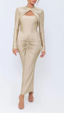 Emerson Hollow Out Long Sleeve Maxi Dress - Fashion Pov