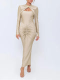 Emerson Hollow Out Long Sleeve Maxi Dress - Fashion Pov