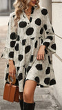 Emersyn Ruffle Long Sleeve Mini Dress - Fashion Pov