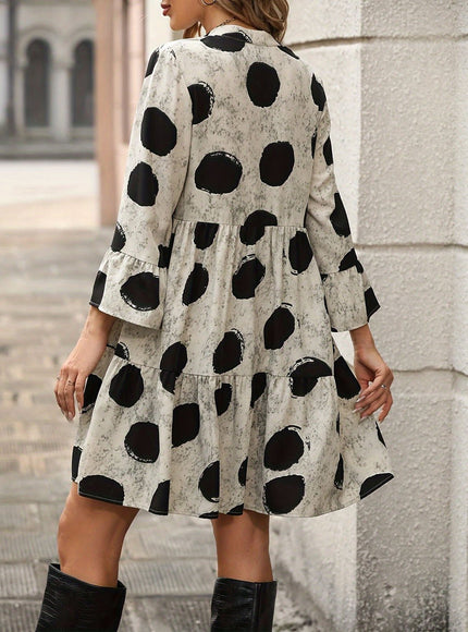 Emersyn Ruffle Long Sleeve Mini Dress - Fashion Pov