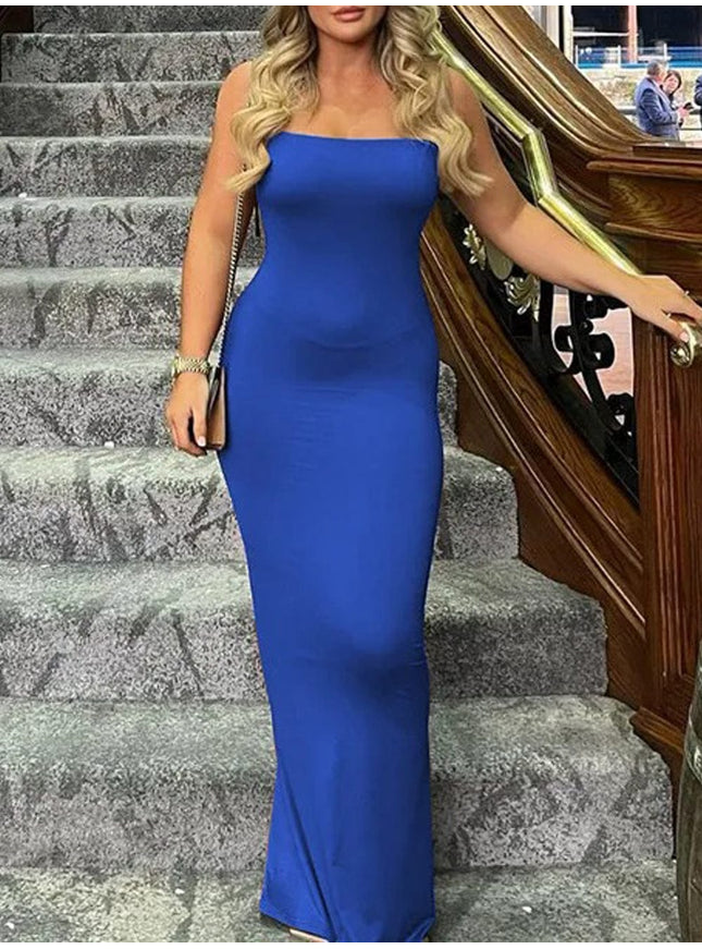 Emersyn Strap Backless Bodycon Maxi Dress - Fashion Pov