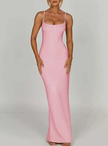 Emersyn Strap Backless Bodycon Maxi Dress - Fashion Pov