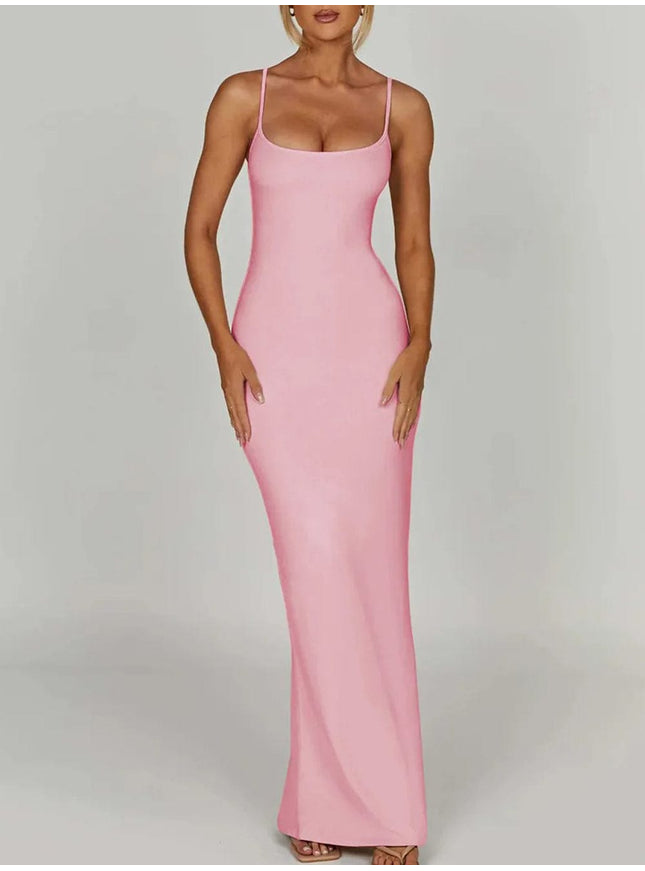 Emersyn Strap Backless Bodycon Maxi Dress - Fashion Pov