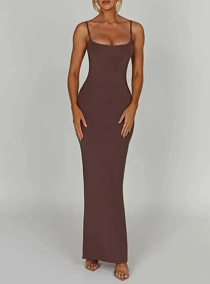 Emersyn Strap Backless Bodycon Maxi Dress - Fashion Pov