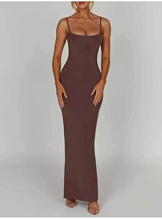 Emersyn Strap Backless Bodycon Maxi Dress - Fashion Pov