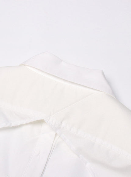Emmily Backless Single Breasted Chic Blouse - Fashion Pov