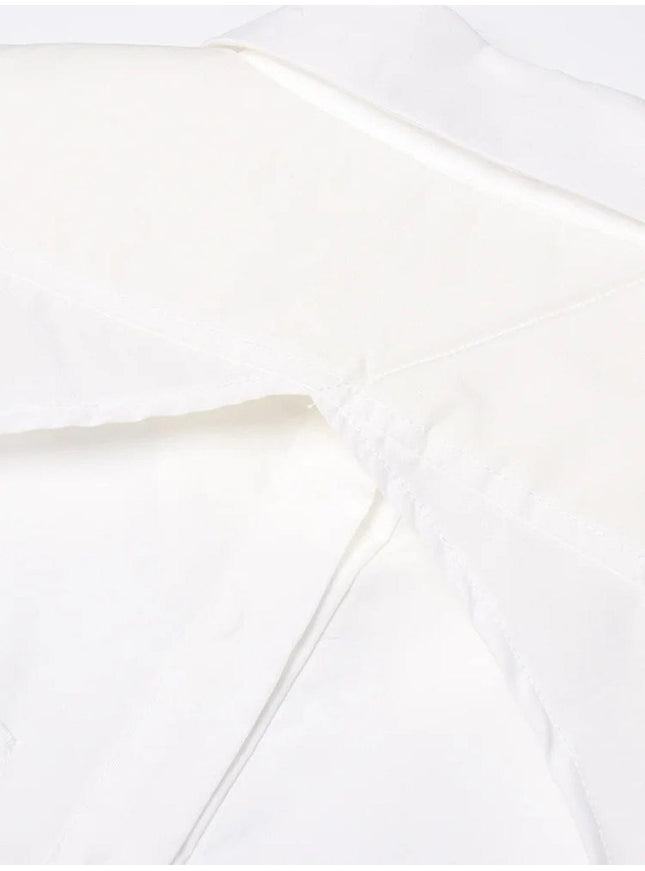 Emmily Backless Single Breasted Chic Blouse - Fashion Pov