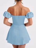 Erin Off Shoulder Backless Mini Dress - Fashion Pov