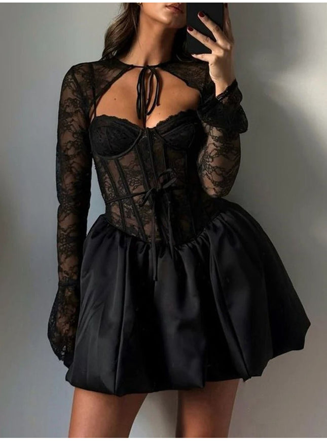 Esther Puffball Mini Dress - Fashion Pov