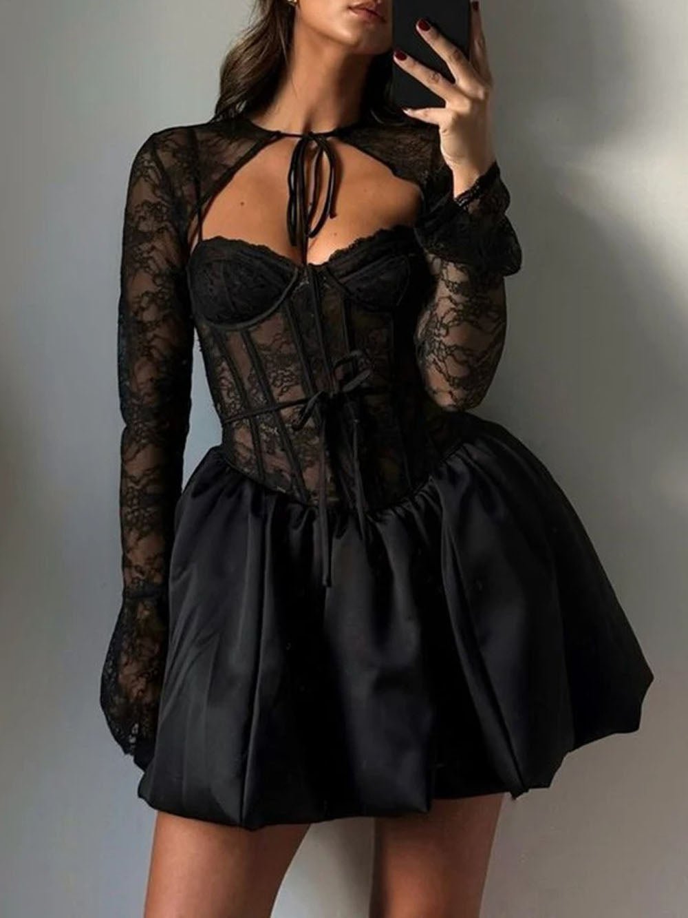 Esther Puffball Mini Dress - Fashion Pov