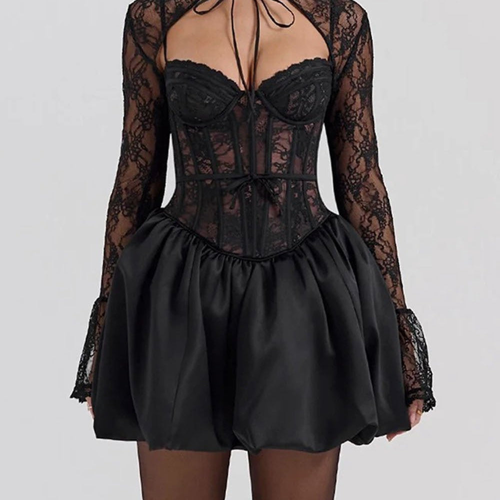 Esther Puffball Mini Dress - Fashion Pov