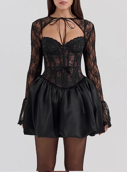 Esther Puffball Mini Dress - Fashion Pov