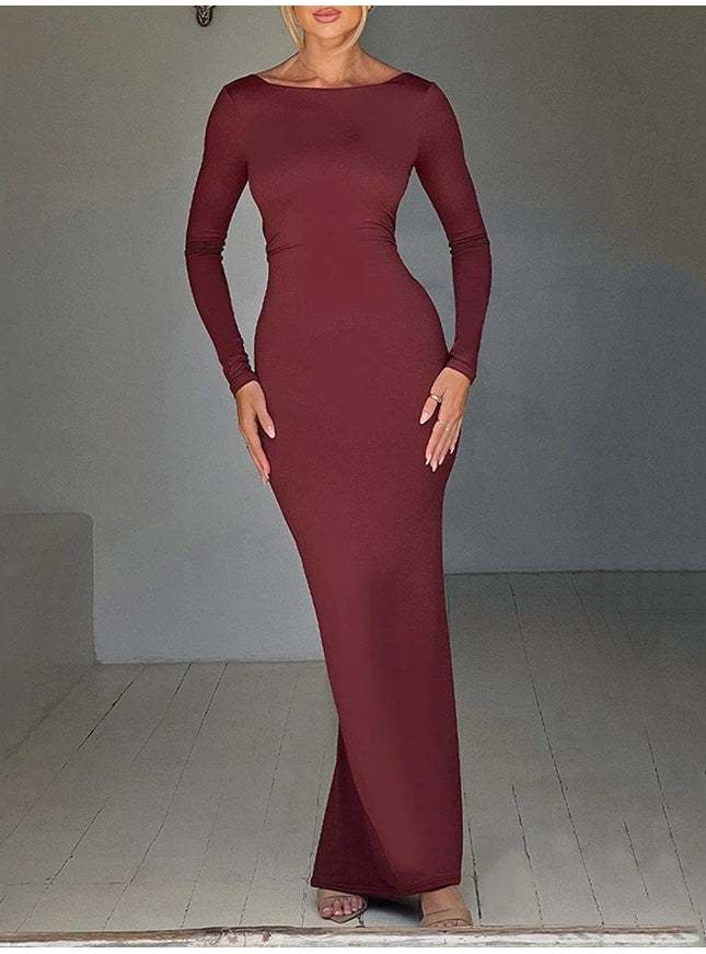 Eva Backless Bodycon Maxi Dress - Fashion Pov