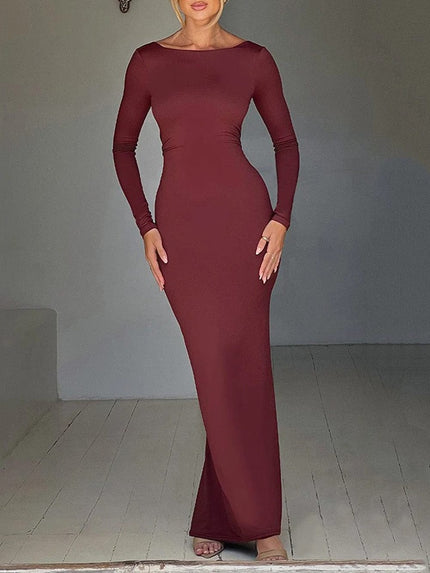 Eva Backless Bodycon Maxi Dress - Fashion Pov