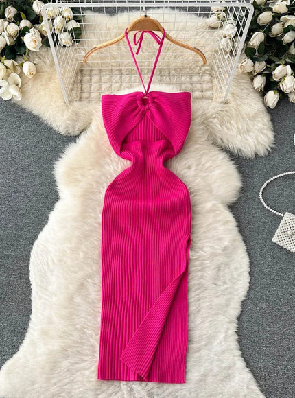 Evie Bodycon Knitted Midi Dress - Fashion Pov