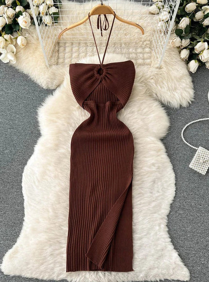 Evie Bodycon Knitted Midi Dress - Fashion Pov