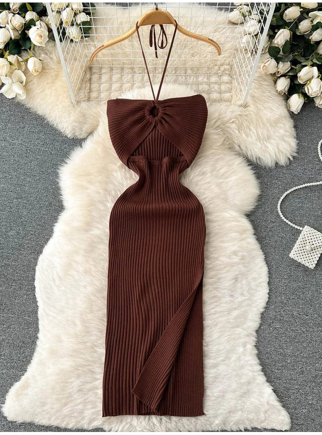 Evie Bodycon Knitted Midi Dress - Fashion Pov