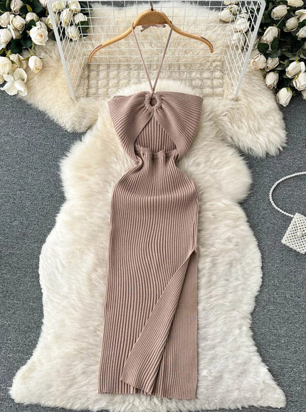 Evie Bodycon Knitted Midi Dress - Fashion Pov