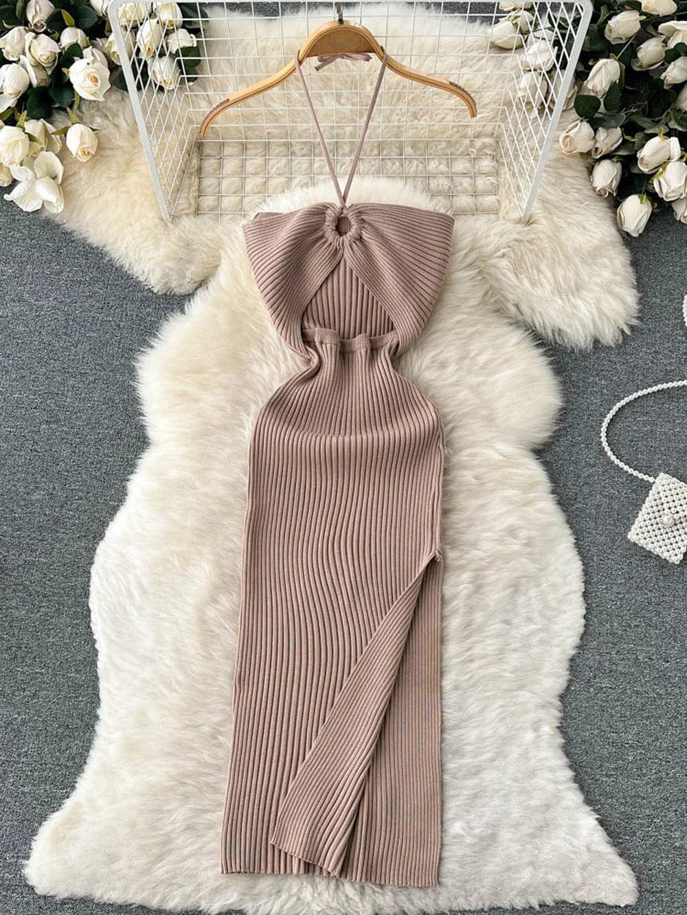 Evie Bodycon Knitted Midi Dress - Fashion Pov