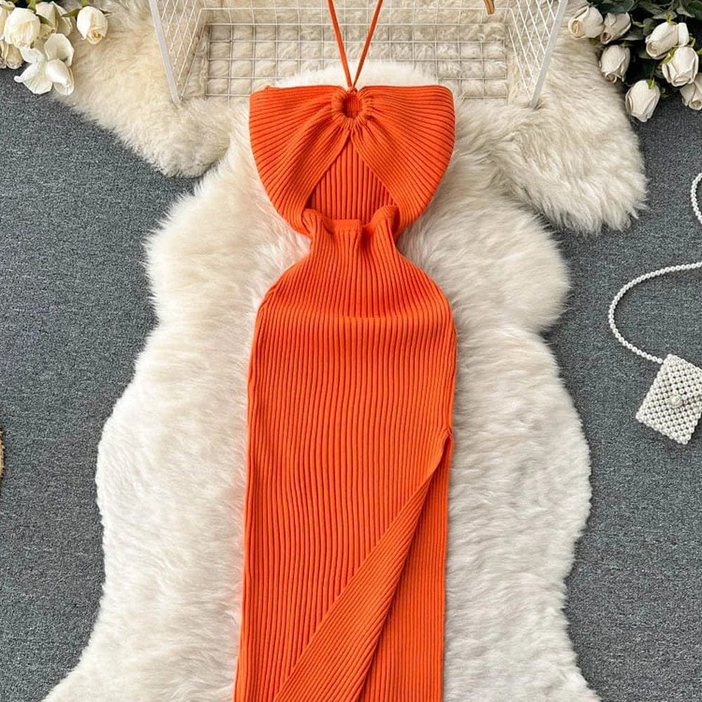 Evie Bodycon Knitted Midi Dress - Fashion Pov
