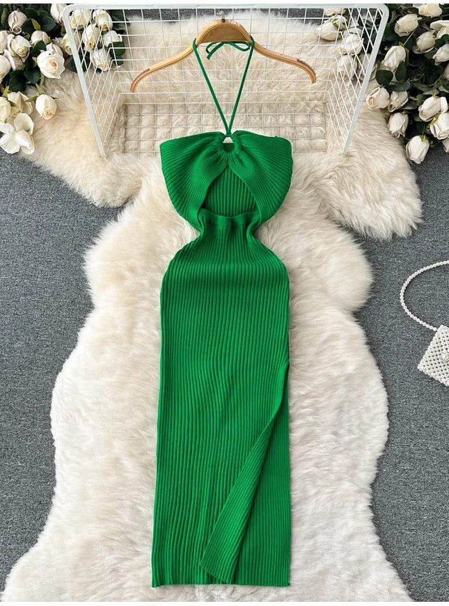 Evie Bodycon Knitted Midi Dress - Fashion Pov